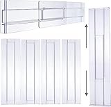 WAVATA 4 Stücke Verstellbarer Schubladeneinsatz, Transparent Schubladenteiler aus Kunststoff, Schubladentrenner, Praktischer Schubladen Organizer für Schrank und Kommode(27.5-52.5cm Einstellbar)