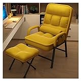 Sessel Akzent-Liegestuhl Osmanischer Einzelsofastuhl für Wohnzimmer, moderner Sessel mit Verstellbarer Rückenlehne, Loungesessel für den Innenbereich, Clubsessel aus Stoff, Metallbeine für S