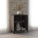 Möbelschrank Möbelschrank grau 72x36x82 cm Metall + MDF