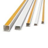 Lion Electric Kabelkanal Weiß Selbstklebend 12x12mm | 12x1m - Kabelschacht zum Verstecken von Kabel - Kabelkanäle mit Verschiedene Größen - Kabelleiste für Schreibtisch, Wand, Boden