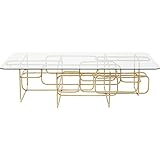 Kare Design Couchtisch Meander, Gold, 36x140x80cm