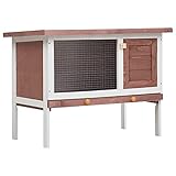 Nice Cool-Outdoor Kaninchenstall 1-lagig braun Holz