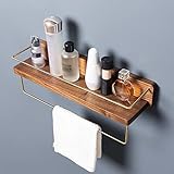 MAVNES Wandregal Holz amerikanische Stil Badezimmerregal, WC-WC-Wand Rack Handtuchständer, Eitelkeit Kosmetikte Lagerregal Badezimmer Regal (Color : SH-0616)
