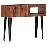 JUNZAI Konsolentisch, Beistelltisch, Sideboard Wohnzimmer, Flur Möbel, Couchtisch, Regal Wohnzimmer, Wohnzimmer Tisch, 90 x 30 x 75 cm Massivholz