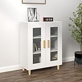 TEKEET Home Möbel Sideboard Weiß 69,5x34x90cm Größe Holzwerkstoff