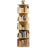 Drehbares Bücherregal Massivholz 360 Grad-Bücherregal Bilderbücherregal für Kinder Boden Eckregal Einfache Schreibtischaufbewahrung (S : 39x159cm)