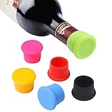 Vicloon Packung mit 6 Silikon Kronkorken, Weinflasche Caps/Bier Sealer Abdeckung, 6 Farben Reusable