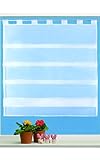 Kamaca Fertiggardine mit Raffoptik Sunny Day weißes Voile mit 4 Falten halbtransparent Scheibengardine Bistrogardine EIN Schmuckstück in jedem Küche (B 100 cm x H 110 cm)