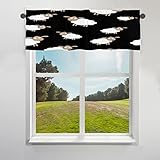 TropicalLife Niedlicher Lammschaf Vorhang Volant für Fenster Kleiner Vorhang Halbe Fenster Vorhänge mit Stangentasche für Café Badezimmer Küche Wohnzimmer Dekor, 132 x 45 cm