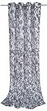 TOM TAILOR T-BATIC Leaves Ösenschal, Polyester, schwarz, 245x140 cm