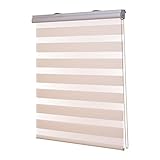 Ventanara® Doppelrollo Creme Kassetten Duo Rollo Seitenzugrollo inklusive Montagematerial 140 x 160 cm