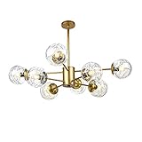 Moderner Led-Sputnik-Kronleuchter, Zeitgenössische Kronleuchter, Dimmbare Hängende Pendelleuchte Für Küche, Schlafzimmer, Flure, Treppenhaus, Gold, 8 Lichter (31,9 x 22,3 Zoll) Commemoration Day