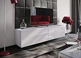 MEB INTERIOR TV-Schrank Hängeschrank Lowboard Fernsehschrank Fernsehtisch TV-Kommode TV-Regal Hängeregal Moderne Wohnzimmermöbel Wohnzimmer Schlafzimmer Möbel Karo 12 (Weiß)