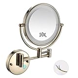 ECUCU Make-up-Spiegel zur Wandmontage, Badezimmer-Make-up-Spiegel, 20,3 cm, 360-Grad-Drehung, perfekt for Schlafzimmer, Schminktisch oder Badezimmer-Waschtisch