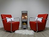 Ethanol und Gelkamin Gel Kamin Modell Hightower Silber 100cm mit Holzfach inklusive 3 Brennstoffdosen
