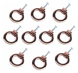 Antiker Schubladen-Schaukel-Drop-Ring-Zug, Kupfer-Cup-Griffe, 10 Stück Silber-Ring-Griff, Möbelbeschläge, Küchenschränke, Schubladen, Kleiderschrank, Kommode, Türgriffe Doorknobs ( Color : Red Bronze