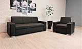 Quattro Meble Ausverkauf ! 30% RABATT Sofagarnitur Antalya Extra S 3er Sofa + passenden Sessel Echtleder Ledersofa Echt Leder Couch Garnitur Set Ledermöbel