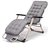 Liegestuhl-Sonnenliege, Camping-Garten-Liegestuhl, mit verdicktem Wattepad und ergonomischer Rückenlehne