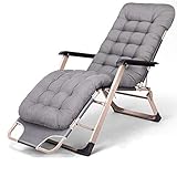 Liegestuhl-Sonnenliege, Camping-Garten-Liegestuhl, mit verdicktem Wattepad und ergonomischer Rückenlehne