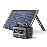 UGREEN PowerRoam 600, 680Wh Tragbare Powerstation mit Solarpanel 100W, 230V/600W mobile Stromversorgung und Schnelle Solaraufladung in 8 Std. für Urlaub, Camping und Heim-Backup