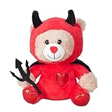 Geschenkestadl Teddybär Teufel 22 cm Rot Dreizack Herz Kuschelbär Kuscheltier Bär Teddy