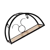 Alipis Regal Lagerregal Kreis Schwebendes Regal Metall-Hängeregal Lagerregale Kleinigkeiten-Organizer Wandregale Wandregal Aus Schmiedeeisen Wandbehang Trennwand Haushalt