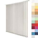 Sun World Lamellenvorhang nach Maß, Vertikal Lamellen Jalousien auf Maß vertikal Lamellen Maßanfertigung Vertikaljalousie Schiebevorhang ohne Deckenschiene (Light Grey, Höhe: 200cm x Breite: 275cm)