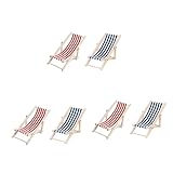 Veemoon 12-Teiliges Liegestuhl-Modell Strandliegen Für Erwachsene Tragbare Strandliege Strandstühle Für Erwachsene Kinder Outdoor-Spielset Mini-Liegestuhl Hohe Strandstühle Für