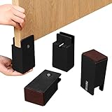 Ezprotekt Verstellbare Betterhöhungen mit Schraubklemme, 4'/10.2 cm Höhe, strapazierfähige Bettmöbelerhöhungen, passend für quadratische/runde Stuhlbeindurchmesser von 0–3,8 cm, unterstützt 20.000 lbs