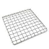 TIYGHI Grillroste Grill-Drahtgitter-Edelstahl BBQ Grillmatte Multifunktionsgrill Kochen Gitter Gittergrill Mesh mit Griff