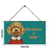 Geschenk Rente Frau Holzschild Dog Tag Rechteckige Holzdekoration Pet Slogan Anhänger Dekoration Briefkastenschild（Mehrfarbig)