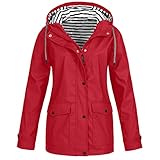 Zannycn Regenjacke Damen Atmungsaktiver Windbreaker Mit Kapuze Damen Wasserdicht Atmungsaktiv Regenjacke Wasserdicht Regenbekleidung Damen Wasserdichte Faltbar Regenmantel