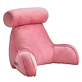 Tebinzi Lesekissen, 4-Jahreszeiten-Komfort-Rückenlehnenpolster, Bettstuhlkissen mit Armlehnen für Erwachsene - mit Nackenrolle/Armstütze, perfekt zum Sitzen, Lesen oder Spielen