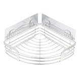 Zerodeko Wandstativ Edelstahlregal Wandhalterung Eckregal Über Wc-Organizer Metallregal Duschwandregal Mülleimer Duschorganisator Eckbadezimmer-Duschregal -Caddy-Organizer