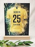 Dortmund Fanartikel Acryltafel - Personalisiertes Geschenk, Fußball, Fussball Geschenke Jungen, Fussball, Fanartikel, Fanartikel Kinder, Fan Geschenke, Dortmund Trikot für Dortmund-Fans