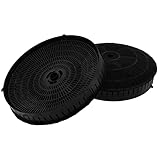 AllSpares Aktivkohlefilter (x2) für Dunstabzugshauben geeignet für Elica CFC0038668, NYTTIG FIL 440, und viele mehr (Ø173mm)