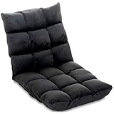 Nexos Relax-Lounger 53x52x60cm schwarz Bodensofa verstellbar Relax-Sofa Bodenstuhl Jugendsessel Gästebett klappbar Sitzsack Klappbett Sitzkissen