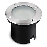SSC-LUXon MARNE LED Bodeneinbaustrahler Aussen rund IP67 - inkl. LED GU10 3W neutralweiß - Bodeneinbauspot 230V befahrbar & betretbar