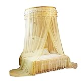 Alipis 1 Stück Netzbettvorhang Betthimmel Hängendes Bettnetz Beige Prinzessin Kuppelnetz Bettnetz
