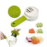 Spiralschneider Hand Gemüseschneider Gemüse GemüSehobel - Spiralizer Manuell Gemüsespaghetti Gemüsenudeln Für Karotte, Gurke, Zucchini, Zwiebel, Kartoffel, Kürbis, Grün