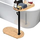 Cyhamse Badewannen-Tablett, verstellbar, Badewannen-Tablett mit verstellbarer Höhe | Badewannen-Beistelltisch-Regal für Badewanne gegen die Wand, Soaker-Badewanne-Zubehör für Luxus-Bad, Zuhause, Spa