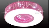 LYXG Kinderzimmerleuchte, Mädchenschlafzimmerleuchte, Deckenleuchte, LED-Licht, Prinzessin, warme Räume, Sterne, romantische runde Lichter, 40 cm