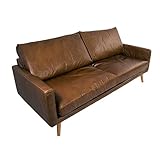 Vintage-Line Design Clubsofa Arnum 3-Sitzer Cuba Braun Sofa Ledersofa Loungesofa Designsofa