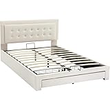 DDOY Bett Komforthöhe familienbett stabil rausfallschutz Bett Holz Bett mit stauraum holzbett 140x200 bettrahmen Bett 140x200
