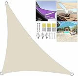 Outdoor-Garten-Segeldach for Terrasse, Hinterhof, Camping, cremefarbene Markise, Sonnenschutz, UV-beständig, waschbar, Outdoor-Sonnenschutz for Deck, Whirlpool, Carport, Terrasse (Size : 3x3x4.3M)