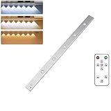 OURECO 3-farbige LED-Schrankleuchte, dimmbarer USB-wiederaufladbarer Bewegungssensor, magnetische Unterschrankbeleuchtung, 1500-mAh-Akku, for Schrank-/Treppenlampen/Küche (Color : 5led-31.5in)