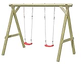 Schaukelgestell Holz-Schaukel Premium 1.2 mit 2 Schaukelsitzen, TÜV