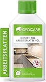 Nordicare [250ml] Arbeitsplattenöl lebensmittelecht für Küchenplatte I Arbeitsplatten Öl zum Holzschutz in der Küche I Arbeitsplatte Holzöl