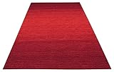 Orange rot Teppich 100% Wolle 170X240 cm Uni Handgetuftet T801