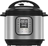 Instant Pot Duo 7-in-1 Smart Cooker 5,7 L - Schnellkochtopf, Schongarer, Reiskocher, Sautierpfanne, Joghurtbereiter, Dampfgarer und Speisewärmer, Schwarz/Rostfreier Stahl